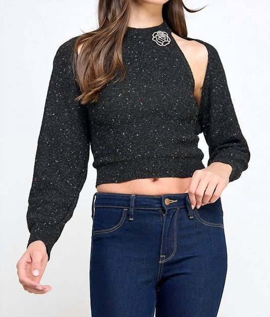 Pastel Design - Halter & Cardigan Set Top