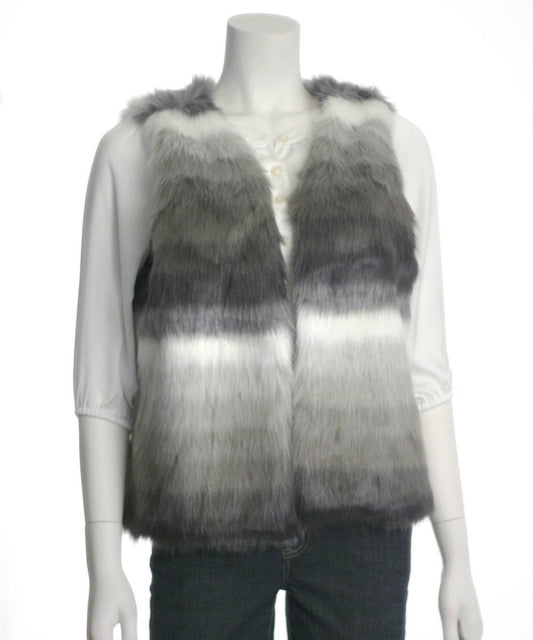 Skies Are Blue - Women's Open Front Faux Fur Vest