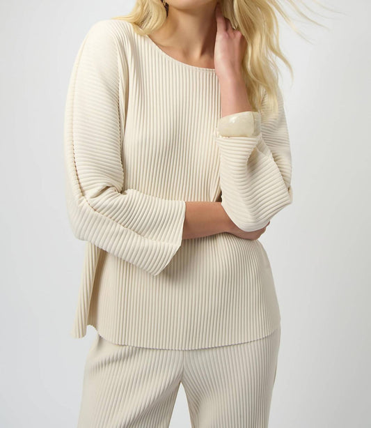 Joseph Ribkoff - Pleated Scuba Crepe Boxy Top