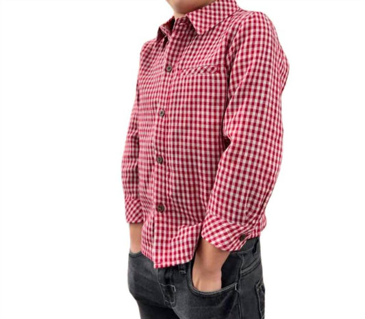 Me & Henry - Boys Atwood Woven Plaid Shirt