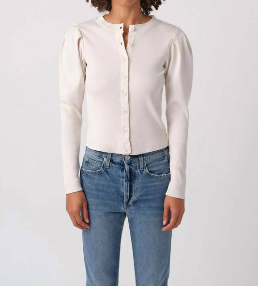 Amo - Puff Sleeve Cardigan