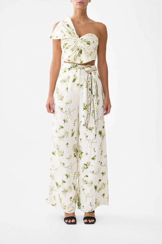 Camilla - Botanical Utopia Scarf Belt Wide Leg Pant