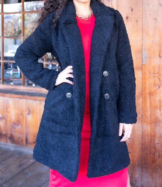 Surelymine - Sugar Teddy Double Breasted Faux Fur Teddy Coat