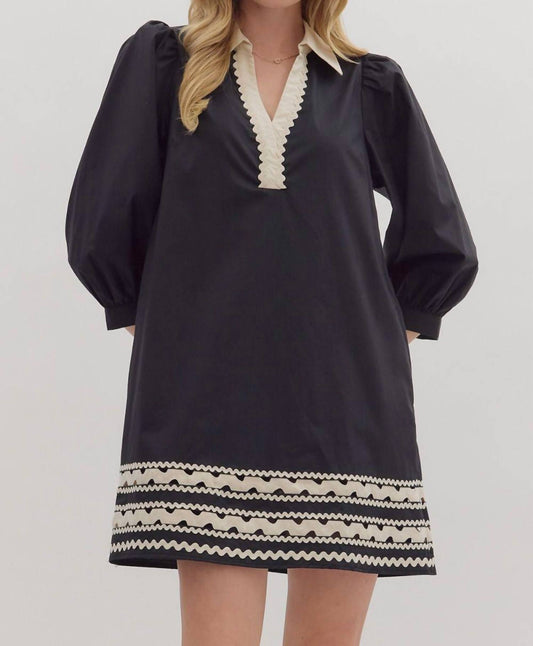 Entro - Contrast Mini Dress