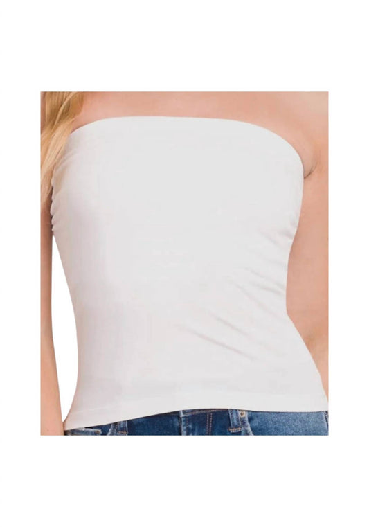 Zenana - Premium Cotton Built-in-bra Tube Top