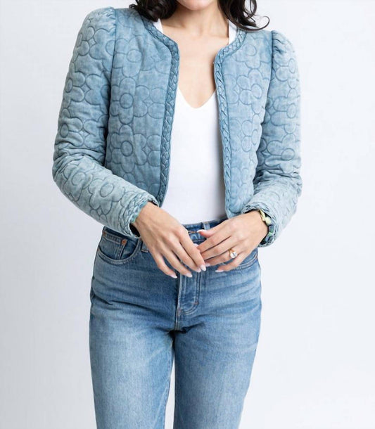 Karlie - Denim Novelty Floral Jacket