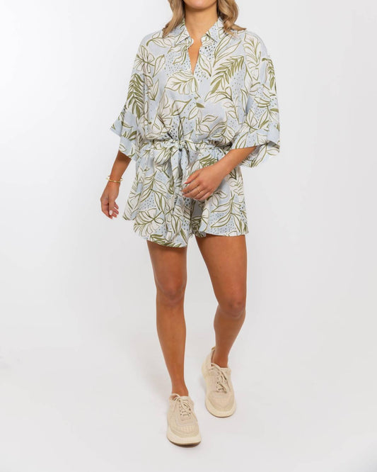 Karlie - LINEN BUTTON ROMPER