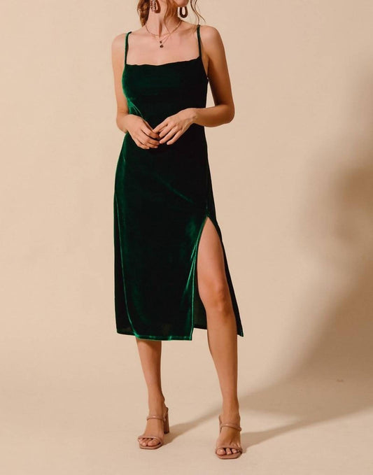 So Me - Women's Velvet Holiday Slip Dress