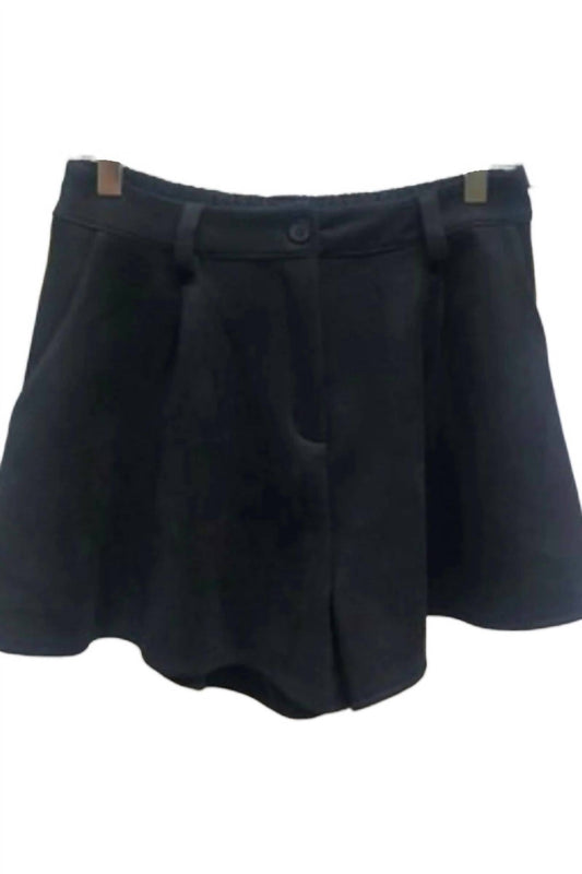Venti6 - Lizzette Suede Flared Shorts