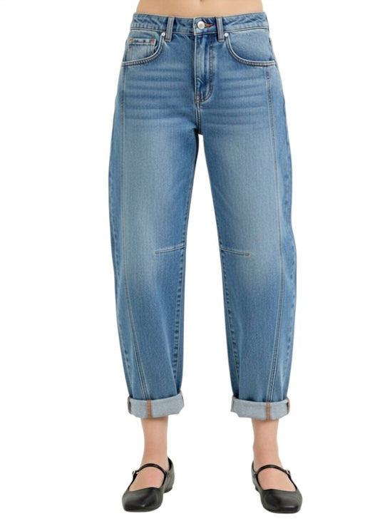 Risen - Detour High Rise Cuffed Barrel Jeans