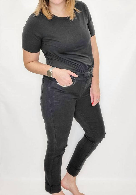 Judy Blue - Mid Rise Destroyed Slim Fit Jeans