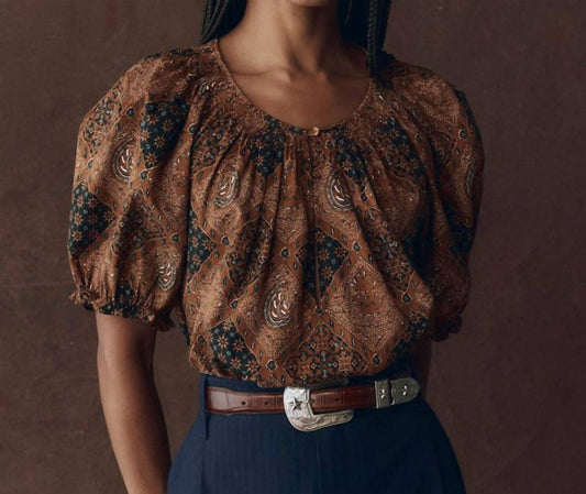 The Great. - Moorland Puff-sleeve Top