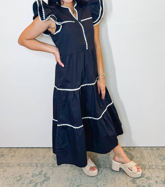 Mudpie - Pia Ric Rac Midi Dress