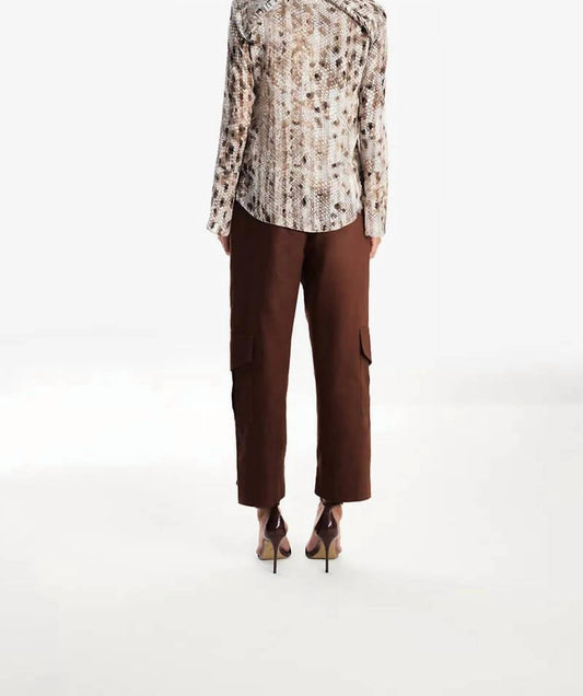 Skunk - Animal Print Long Sleeve Blouse