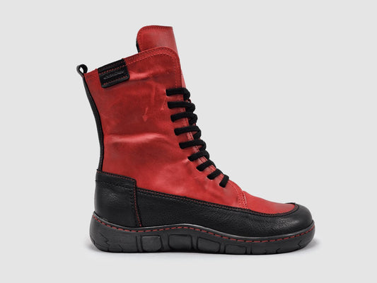 Kcr Group - Women's Original Mid Wool-lined Zip-up Leather Boots