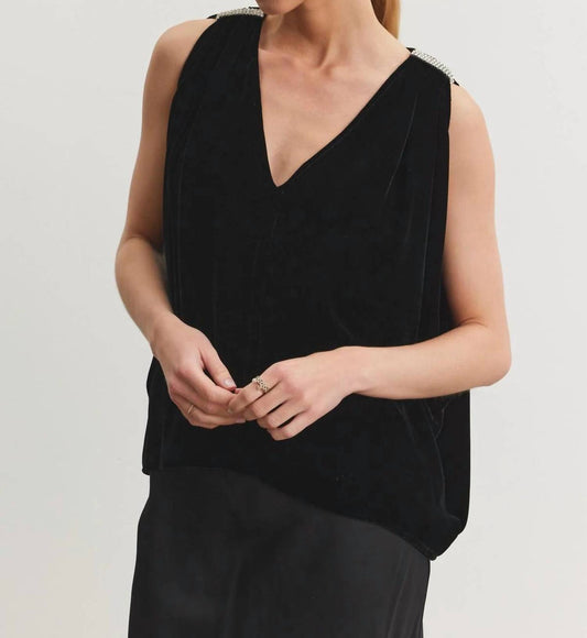 Velvet By Graham & Spencer - Adelle Silk Velvet Top
