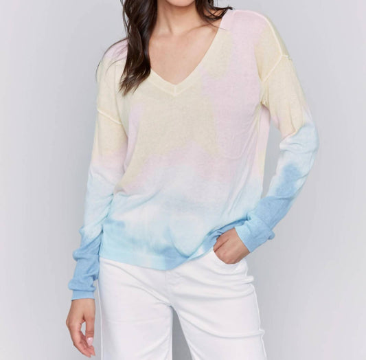 Charlie B - Lightweight Long Sleeve Tie-dye Sweater