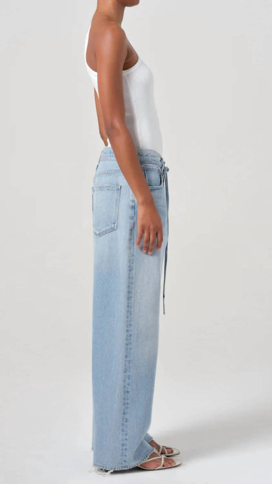 Agolde - Emmi High Rise Wide Leg Belted Jean