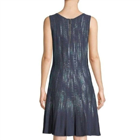 Nic + Zoe - Lightening Streaks Fit and Flare Knit Mini Dress