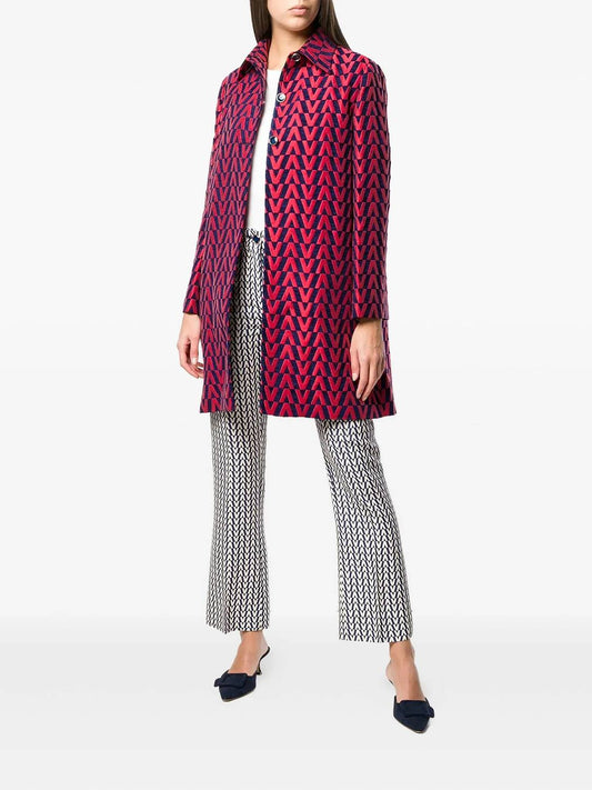 Valentino - Single Breasted Brocade Coat