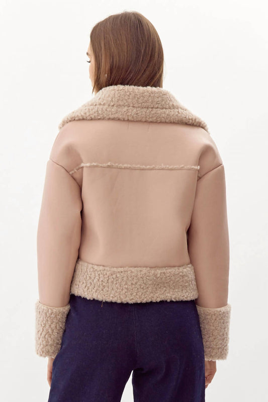 Adelyn Rae - Devin Faux Shearling Leather Jacket