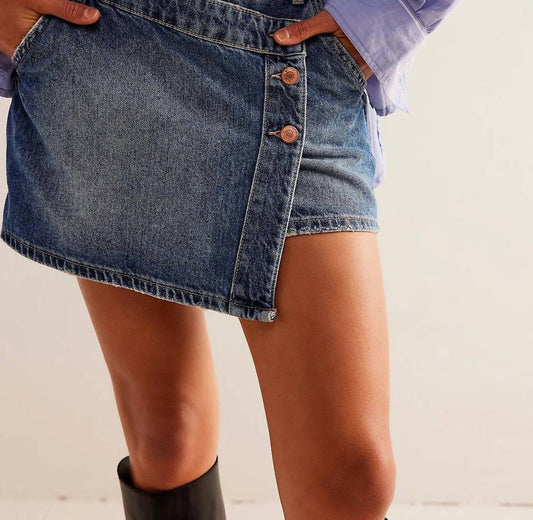 Free People - Wynne Denim Mini Skirt