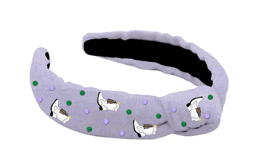 Hello Edie - Mardi Gras Marching Boot Thin Knot Headband