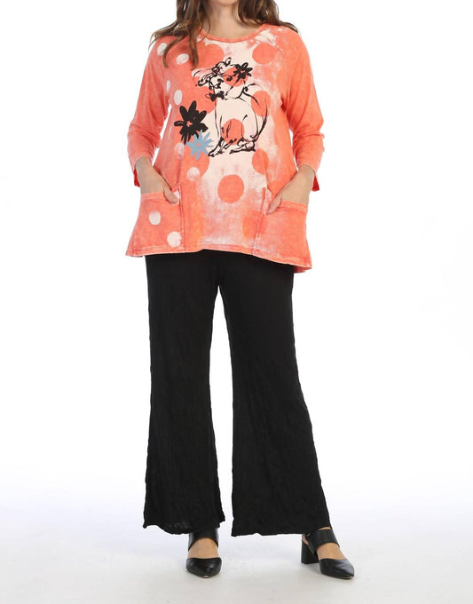 Jess & Jane - Shine Mineral Washed Patch Pocket Cotton Top