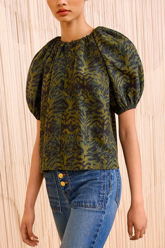 Ulla Johnson - Talie Silk Short Sleeve Blouse