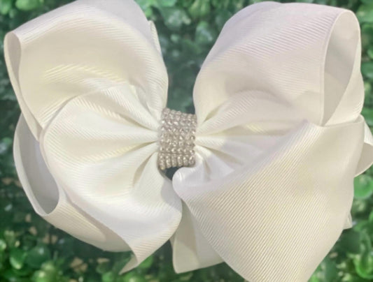 Kidscharm - Girl's Glam Rhinestone Hair Bow 6.5"