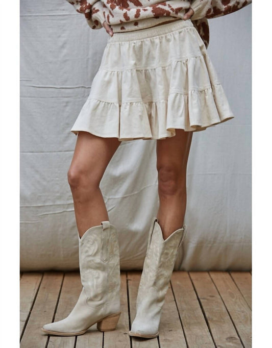 By Together - Tiered Corduroy Skirt