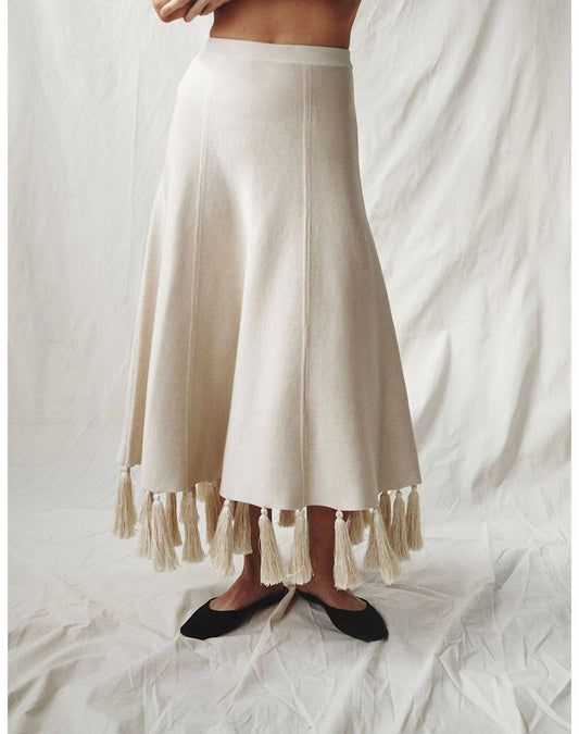 Attersee - Silk Tassel Midi Skirt