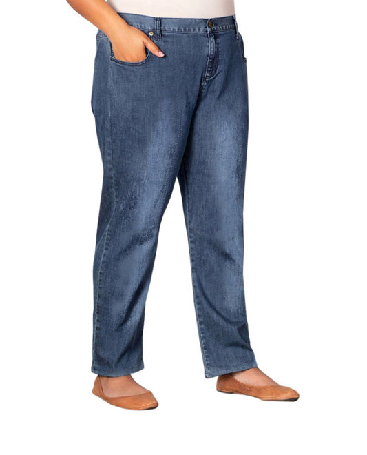 On The Plus Side - Plus Size Premium Relaxed Leg Five Pocket Denim Jeans