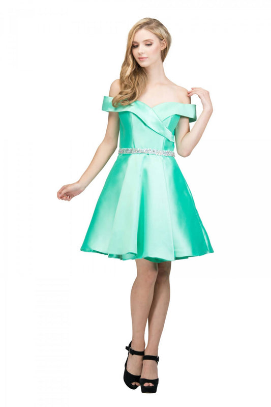 Star Box - Dazzling Off-shoulder Party Dress