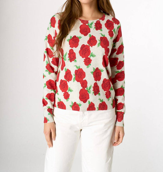 J. Society - Women's Rose Print Pullover Cardigan