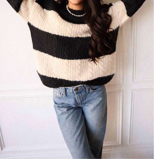 2.7 August Apparel - Coastal Currents Long Sleeve Sweater