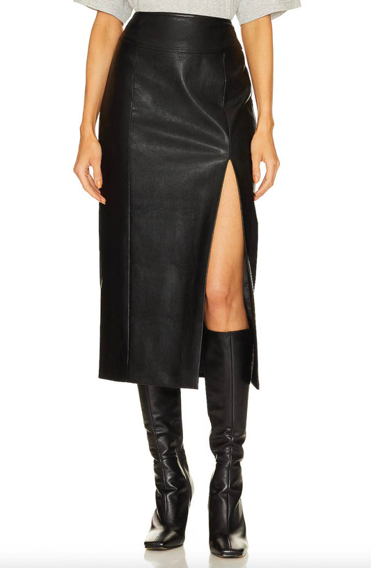 Bardot - Dante Faux Leather Midi Skirt