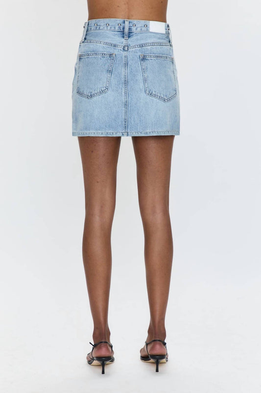 Pistola - Skye Studded Denim Mini Skirt