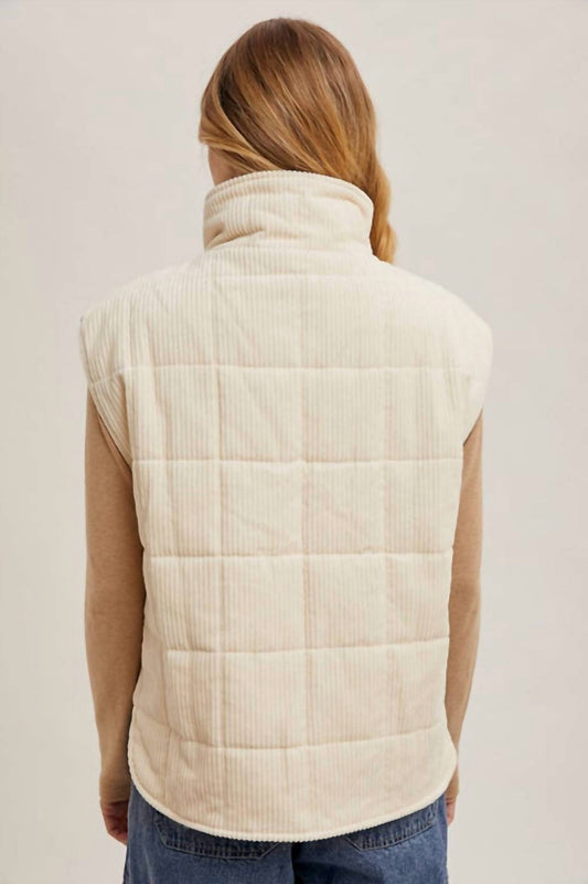 Bluivy - Corduroy Quilted Puffer Vest