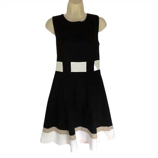 Calvin Klein - Colorblock Sleeveless A-line Dress