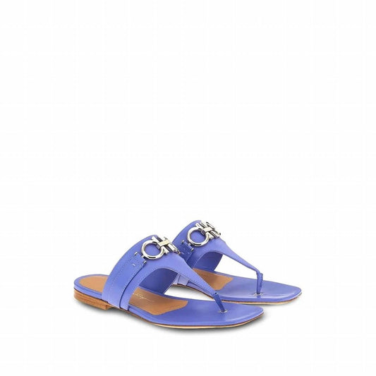 Salvatore Ferragamo - Women's Gancini Leather Flat Sandals