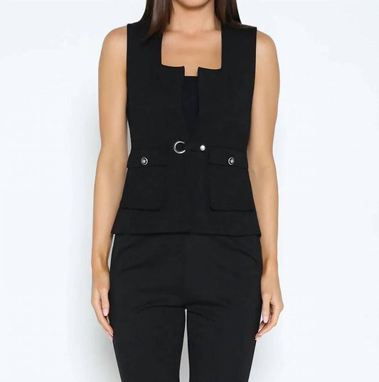 Gracia - Square Neck Flap Packet Vest
