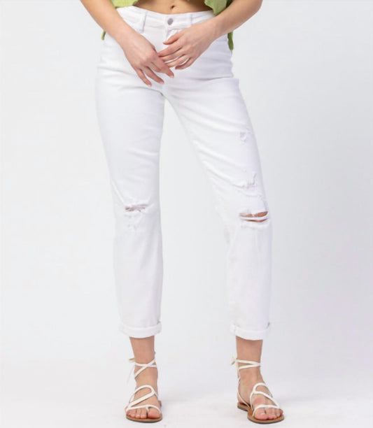 Judy Blue - Mid-rise Destroyed Boyfriend Jeans