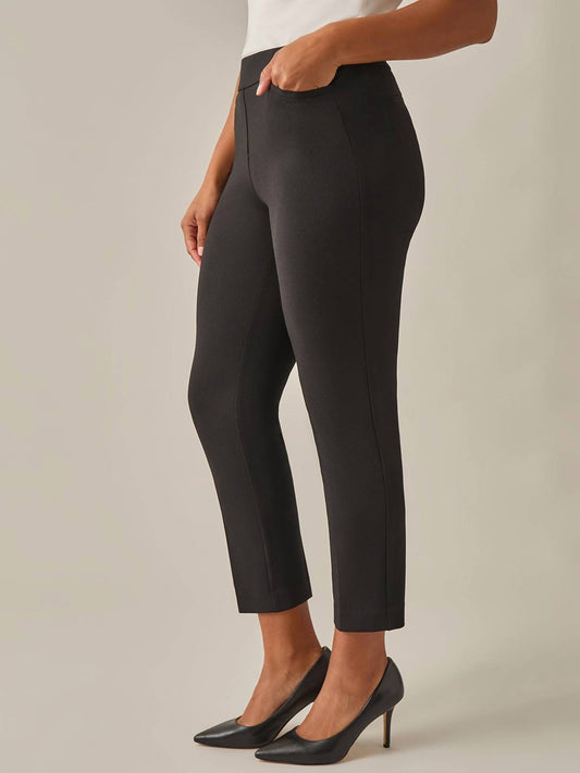 Kasper - Pull-on Straight Leg Pants