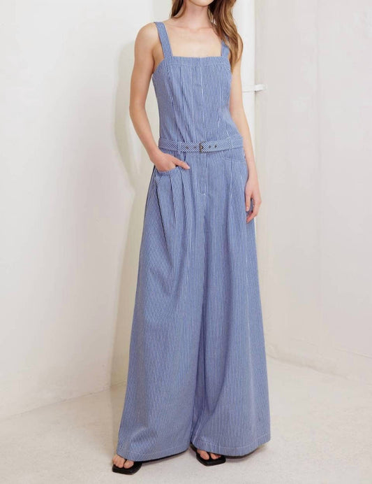 Flying Tomato - Striped Woven Jumpsuit