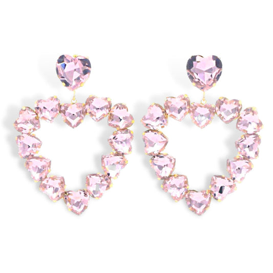 Brianna Cannon - Women's Crystal Heart Earrings