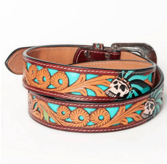 American Darling - Women's Beautifully Hand Tooled Genuine Belt