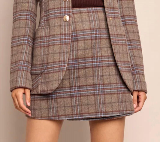 Cara Cara - Kitty Plaid Wrap Skirt