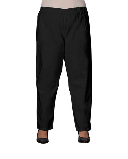 On The Plus Side - Relaxed Leg Stretch Cotton Twill Pants - Plus