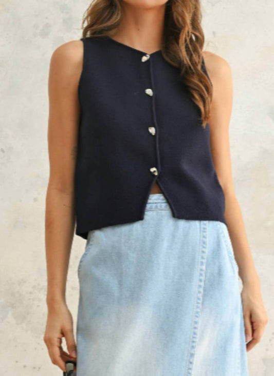 Miou Muse - Metal Button Detail Vest